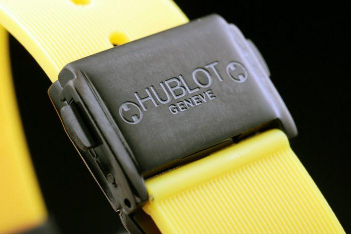 hublot black surface yellow bracelet women watches