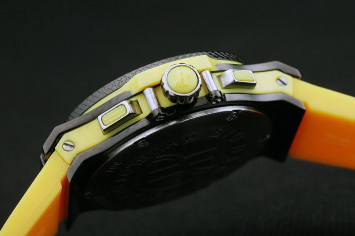 hublot black surface yellow bracelet women watches